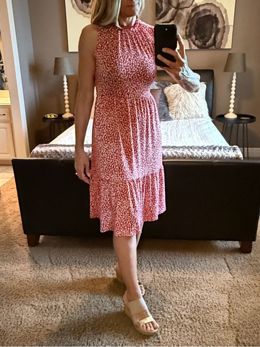 Floral knee length dress